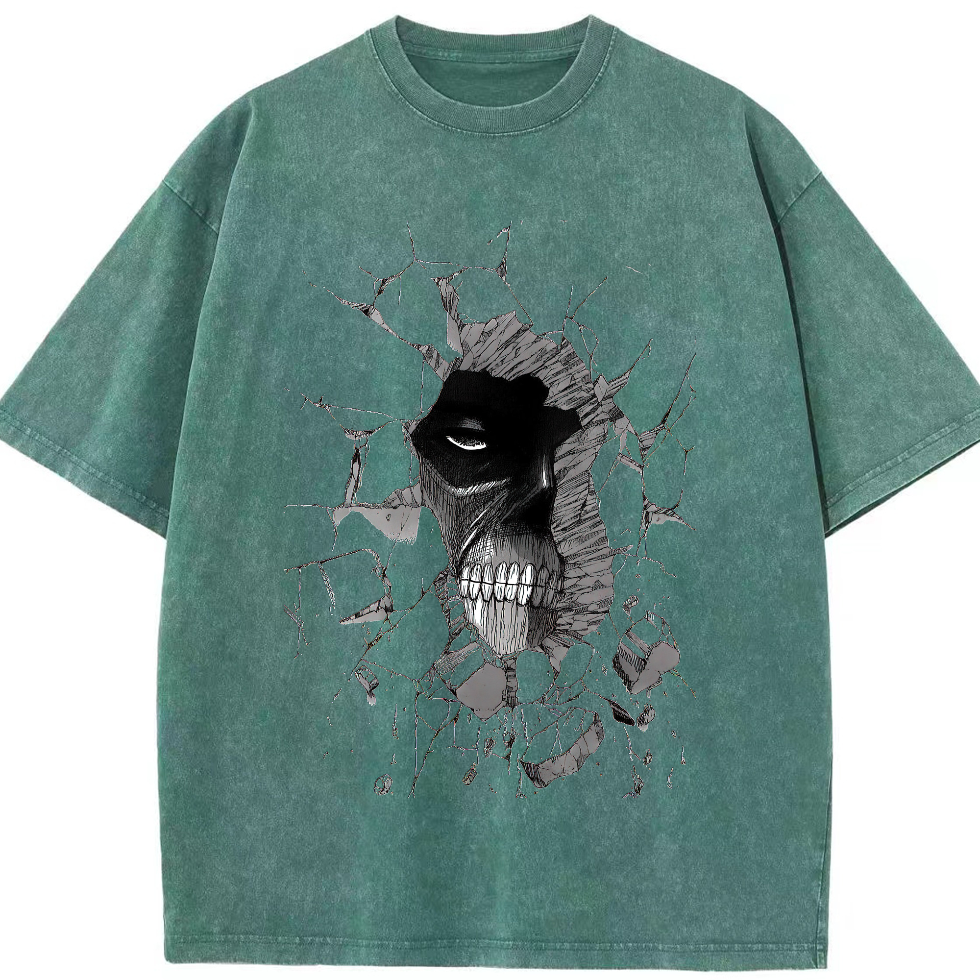 （画像用） 進撃の巨人 Attack on Titan 綿100% ヴィンテージ風 半袖Tシャツ（フロントプリント）